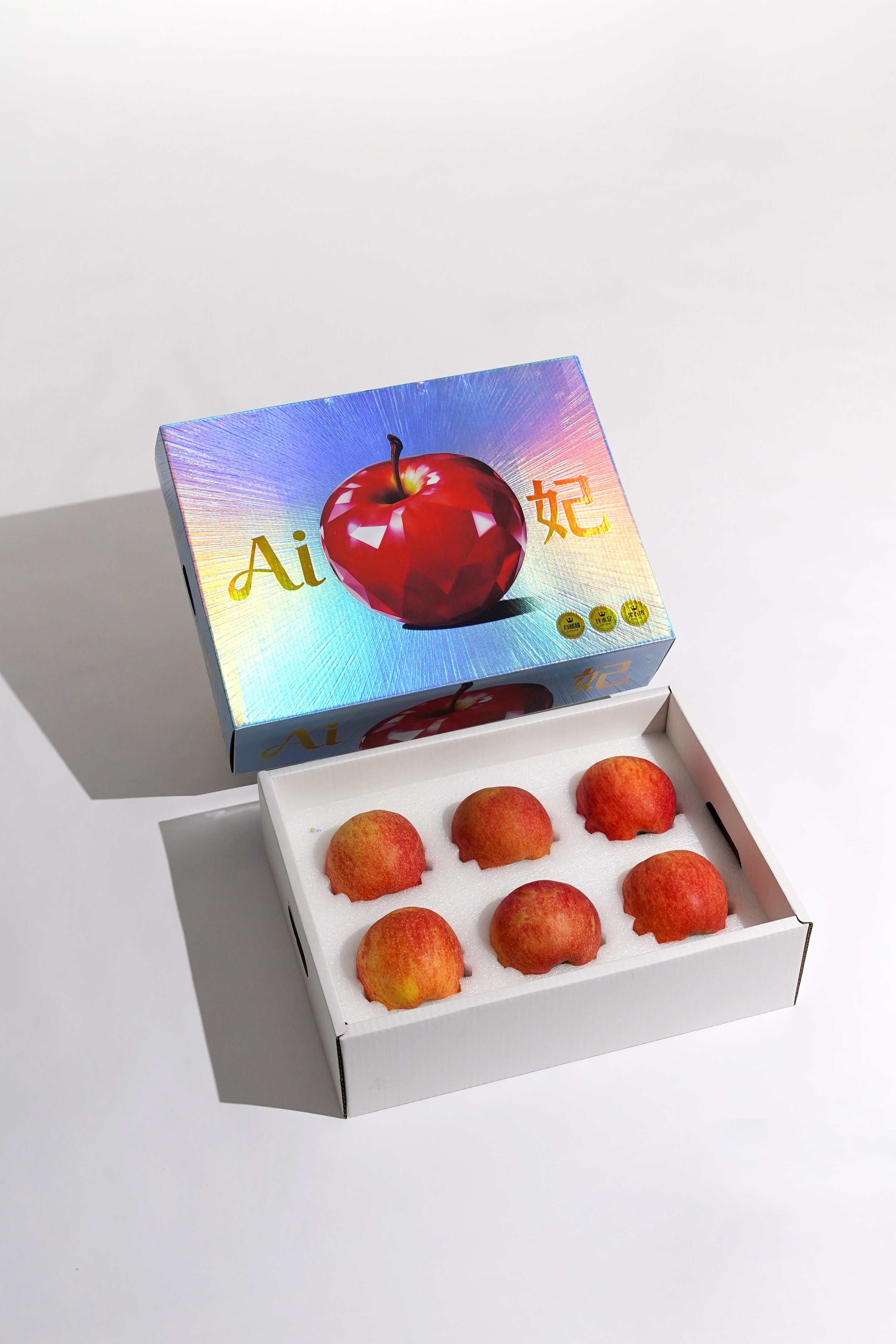 妃·苹果礼盒闭合打开对比